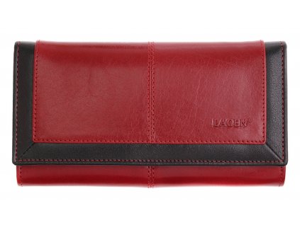 Dámská kožená peněženka Lagen 4228 BLC červenočerná