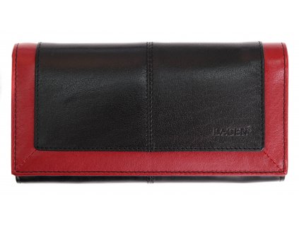 Dámská kožená peněženka Lagen 4228 BLC černočervená