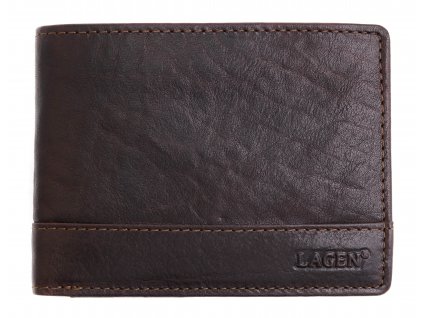 Pánská kožená peněženka Lagen 6504 T - RFID tmavě hnědá
