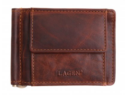 Pánská kožená dolarka Lagen 6596 tmavě hnědá