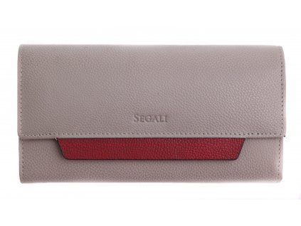Dámská kožená peněženka Segali SG - 7411 šedovínová