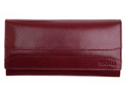 Dámská kožená peněženka Segali 2025A  Cherry Red