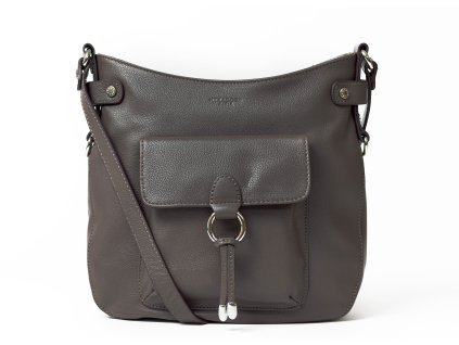 Dámská kožená crossbody kabelka Hexagona Confort 465005 šedá