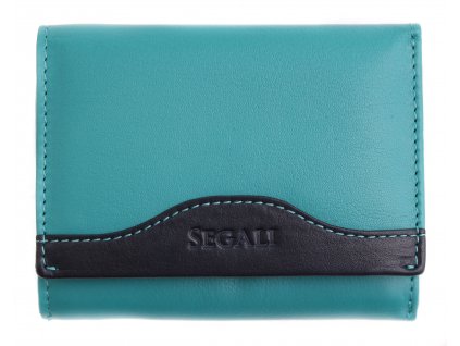 Dámská kožená peněženka Segali SG61420 tyrkys/blue
