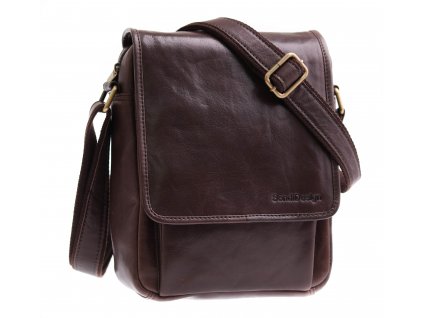 Pánská kožená taška přes rameno Sendi Design SD 1101 tmavě hnědá