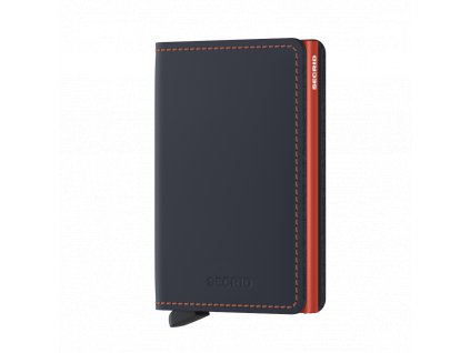 Secrid Slimwallet Matte Night Blue Orange Front