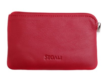 Červená kožená klíčenka Segali 7289
