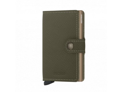 Secrid Miniwallet Saffiano Olive Front