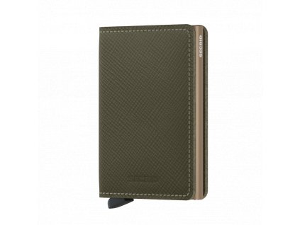 Secrid Slimwallet Saffiano Olive Front