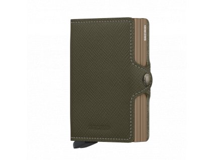 Secrid Twinwallet Saffiano Olive Front