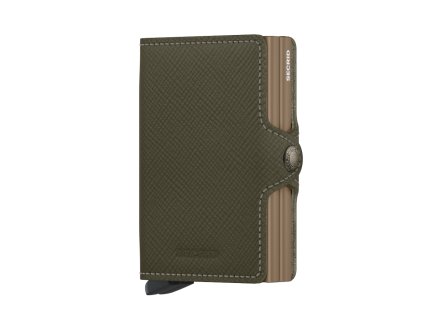 Secrid Twinwallet Saffiano Olive Front