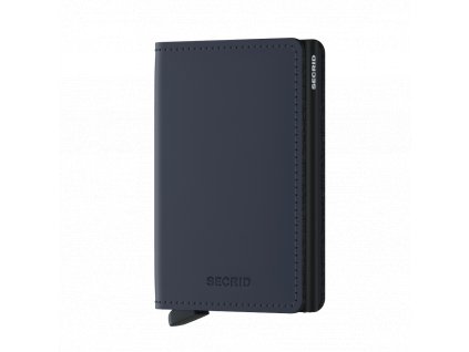 Kožené pouzdro na karty SECRID Slimwallet Matte Night Blue tmavě modré