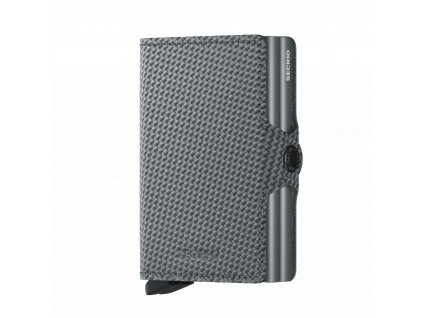 Dvojitá kožená peněženka na karty SECRID Twinwallet Carbon Cool Grey šedá
