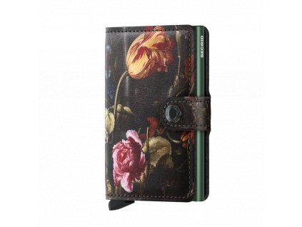 kožená peněženka potištěná dílem Jacoba Vosmaera Still Life with Flowers