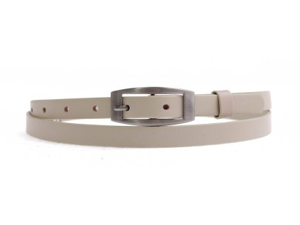 Dámský úzký kožený opasek Penny Belts 1538 béžový
