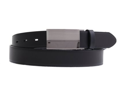 Pánsky kožený opasok do obleku Špongr 35012 čierny