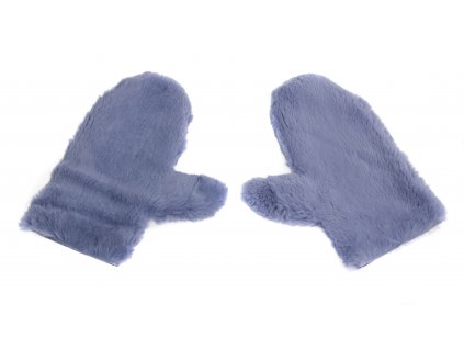 Relaxačné masážne rukavice z králičej kožušiny MAR61 pár svetlo modrá