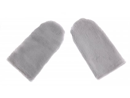 Relaxačné kožušinové masážné rukavice MAR66 pár šedá