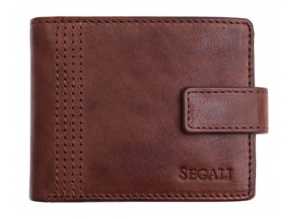 Pánská kožená peněženka Segali 54050 Chestnut koňakově hnědá
