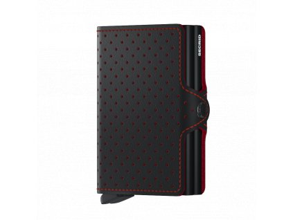 Secrid Twinwallet Perforated Black Red Front