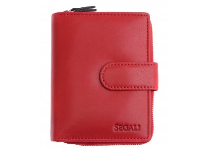 Dámska kožená peňaženka na výšku Segali 7521 červená