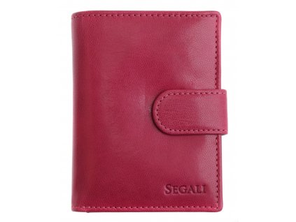 Dámská kožená peněženka na výšku Segali 7319 fuchsia růžová