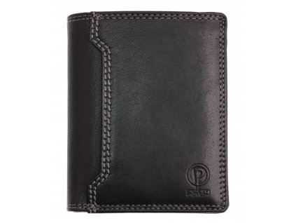 Pánska kožená peňaženka Poyem 5207 čierna