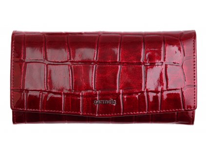 Velká dámská kožená peněženka Carmelo 2109 R Red Croco červená