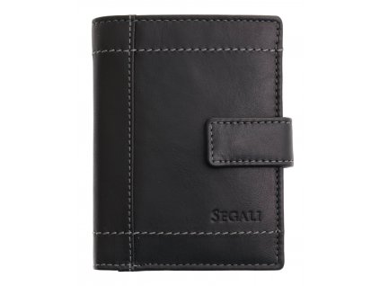Pánska kožená peňaženka na výšku Segali 7516L čierna