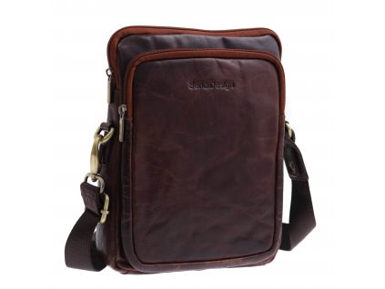 Pánska kožená taška cez rameno Sendi Design B-722 hnedá