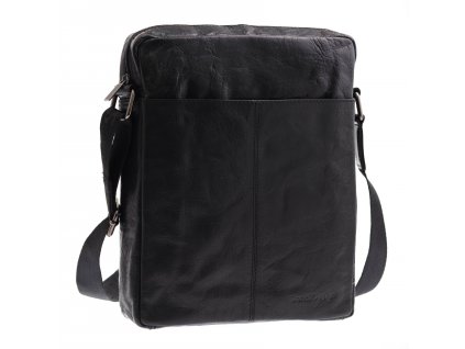 Pánska kožená taška cez rameno Sendi Design B-701 čierna