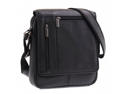 Pánska kožená taška cez rameno Sendi Design N-702 čierna