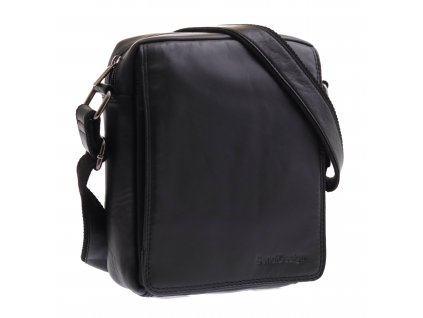Pánska kožená taška cez rameno Sendi Design N-52005 čierna