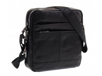 Pánska kožená crossbody taška Sendi Design B-710 čierna