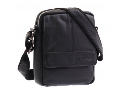 Pánska kožená taška cez rameno Sendi Design N-110 čierna