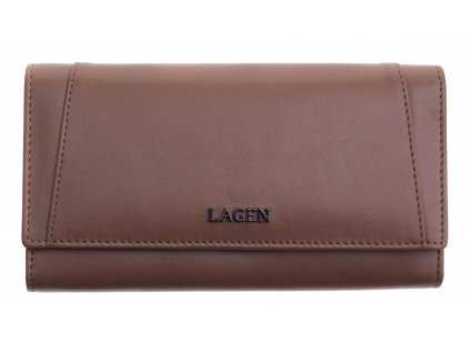 Dámska kožená peňaženka Lagen BLC 5064/621 taupe hnedá