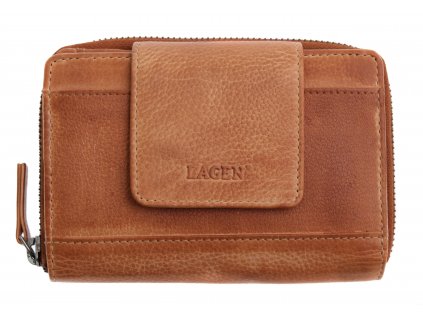 Dámska kožená peňaženka Lagen 931-D hnedá Caramel