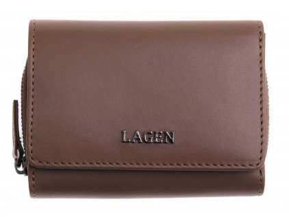Dámska kožená peňaženka Lagen BLC/5314/222 hnedá taupe