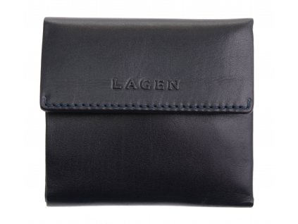 Malá kožená peňaženka Lagen TS-500 Navy tmavo modrá