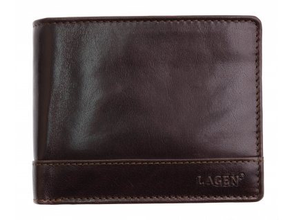 Pánská kožená peněženka Lagen 1996/T tmavě hnědá