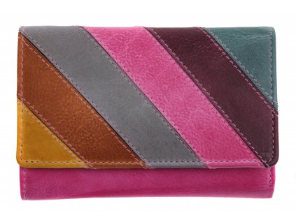 Kožená peňaženka Lagen 864-77/D Fuchsia Multi ružová