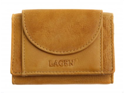 Mini dámská kožená peněženka Lagen W-2030/D Yellow žlutá