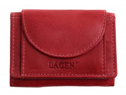 Mini dámská kožená peněženka Lagen W-2030/D Red červená