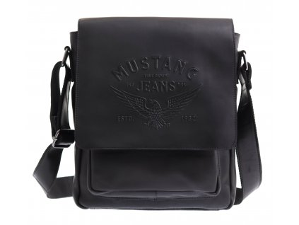 Pánska kožená taška cez rameno Mustang Torino čierna
