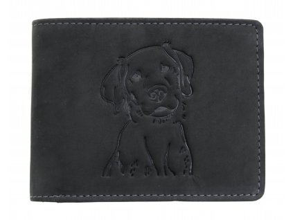 Pánska kožená peňaženka Lagen 66-6535 PES čierna