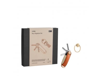 Dárková sada Orbitkey 2.0 limitovaná edice Cognac + Gold