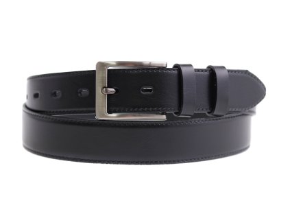 Pánský kožený opasek Špongr 350016 společenský černý