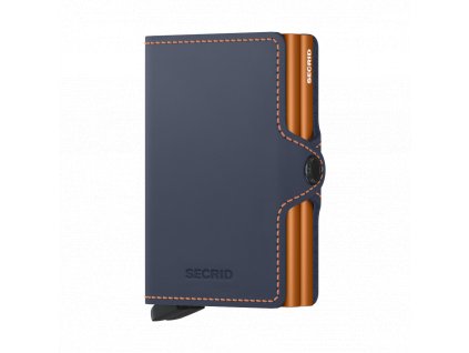 Matte Twinwallet Night Blue & Orange Front