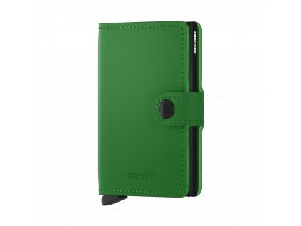 Matte Miniwallet Bright Green Black Front