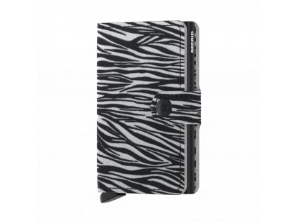 Zebra Miniwallet Light Grey Black Front